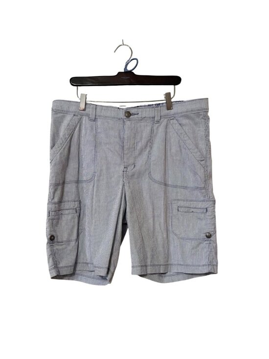 Lee Pants - Lee Comfort Waistband Womens Striped Cargo Shorts Size 16 Medium Cotton Blend